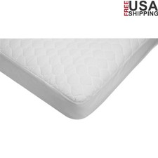 Waterproof Quilted Crib Mattress Protector Pad Soft Hypoallergenic Breathable US