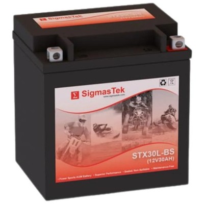 SigmasTek STX30L-BS Snowmobile Battery for BRP (SKI-DOO) Skandic Ace, 2015-2018