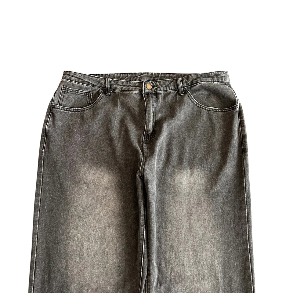 Manfinity Jeans Men's XXL Wide Leg Dark Wash Denim Grunge Baggy Pants 39x30 - Image 3 of 4