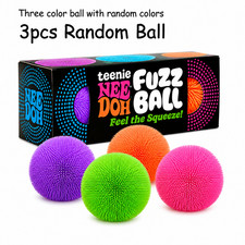Original NeeDoh Teenie Fuzz Ball 3 Pack Rando...