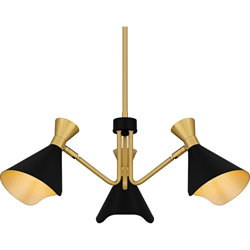 Matte Black  Chandelier from the Arden Collection - Picture 6 of 7
