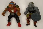 Vintage 1988 TMNT Bebop & Rocksteady Teenage Mutant Ninja Turtles Lot Playmates