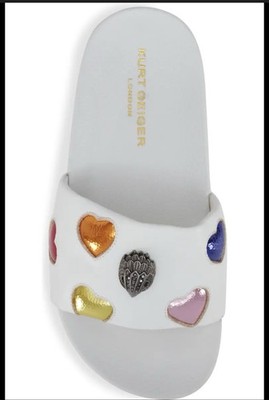 Kurt Geiger Mini Meena Eagle Slide Sandal USA 11 Kids With Flaw