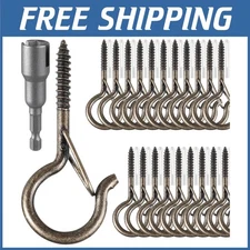 100 Pcs Outdoor String Light Hooks with Safety Buckle