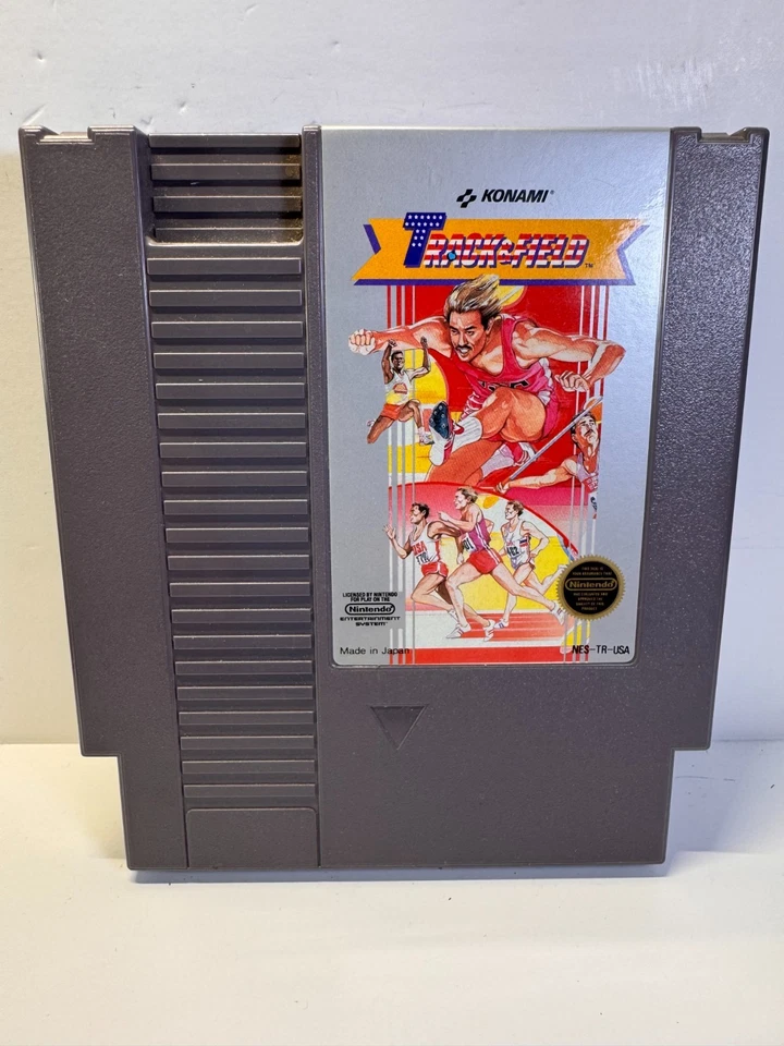 Track & Field (Nintendo NES, 1987) Authentic. Tested. NICE LABELS!! - Image 2 of 4