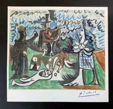 PABLO PICASSO + SIGNED SUPERB 1963 LITHOGRAPH + THE BREAKFAST + LIST $895