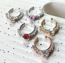 1pc Non-Piercing Helios Septum Hanger Clip-On Fake Nose Ring Body Jewelry