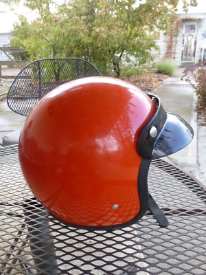 BELL MAGNUM TOPTEX VINTAGE ORANGE MOTOCROSS MOTORCYCLE RACE HELMET