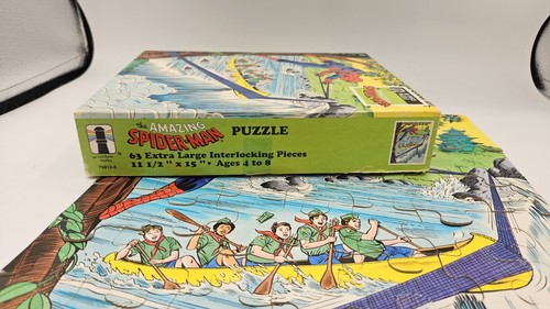 Marvel The Amazing Spider-Man 63 Piece Puzzle Rainbow Works 1988 100% Complete - Picture 8 of 9