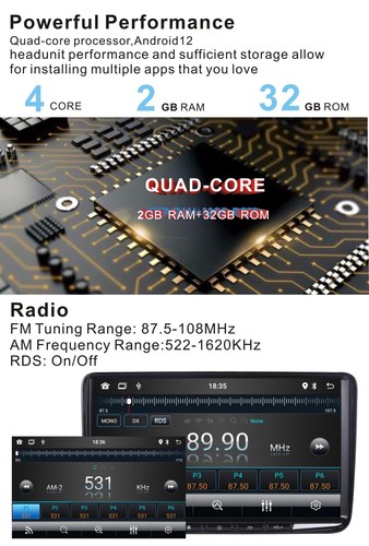 Android Car Radio Stereo DAB+ GPS SAT NAV CarPlay 9" For VW Golf Polo Tiguan T5 - Picture 3 of 18