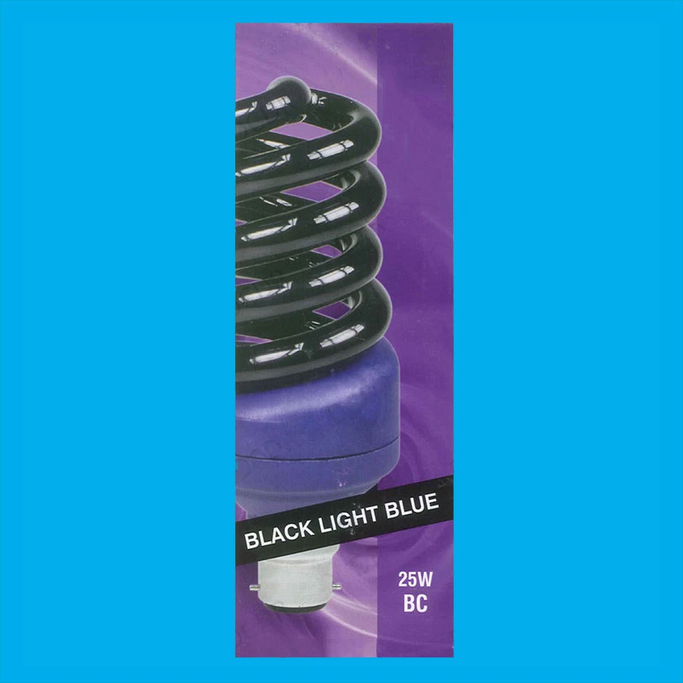 25W UV Ultraviolet Blacklight Low Energy CFL Light Bulb, BC, B22, Nightclub Lamp - Image 3 of 3