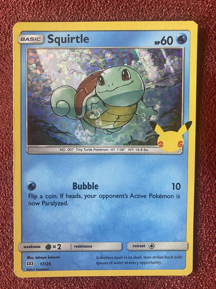 Pokémon ERRORTEAL SHINY SQUIRTLE 25th Anniverasry McDonalds