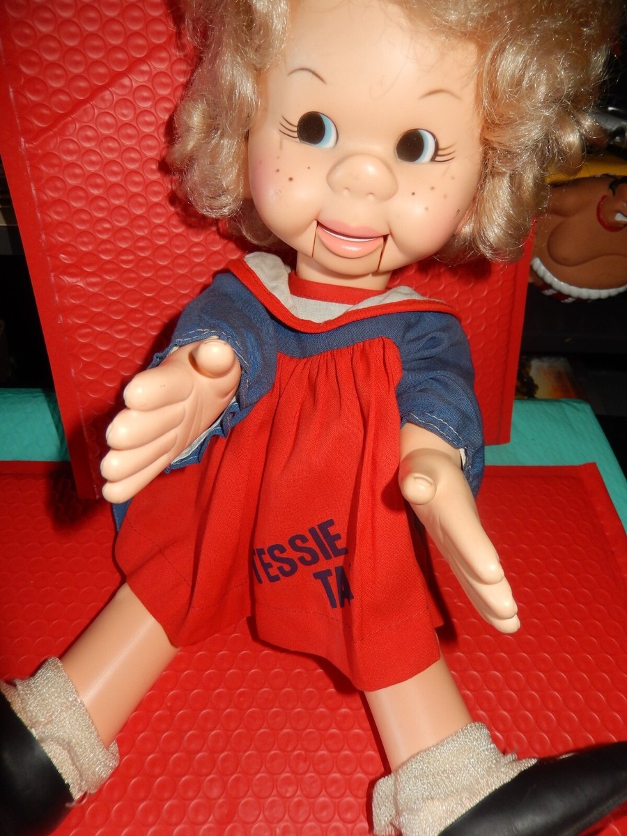 Vintage 1974 Horsman Tessie Talk Ventriloquist Moving Mouth 18