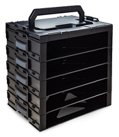 Sortimo Systemkoffer I-Boxx Rack Schwarz 5Er Block Industrial