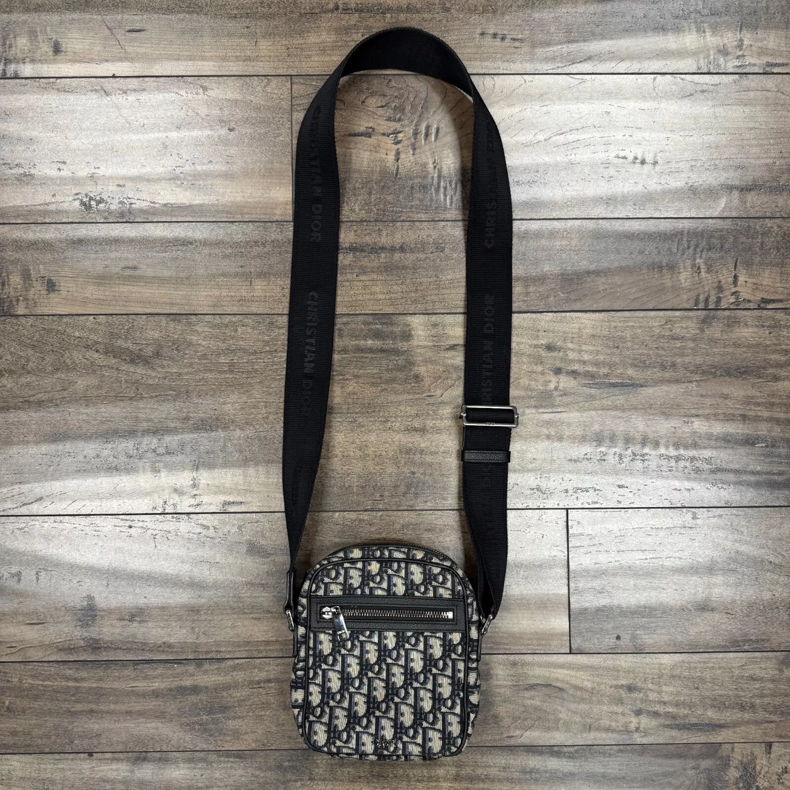 Sac bandoulière bandoulière Dior Oblique Bleu Beige Noir Vertical Messenger Pouch