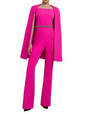 Safiyaa Cinzia Cape Jumpsuit MSRP $1955 Size ...