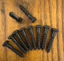 1/4 X 1-1/2” Lag Bolt Screws Square Head Steel Black Oxide Free Ship