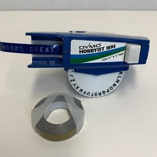 Vintage DYMO Label Maker Blue 1895 - 3/8 Or 1/4 - Tested Works