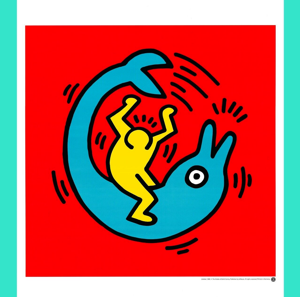 ☆Hieroglyphics☆ Hiphop 90s ポスター　Vintage 1989 Keith Haring Rodeo Dolphin vintage pop art lithography