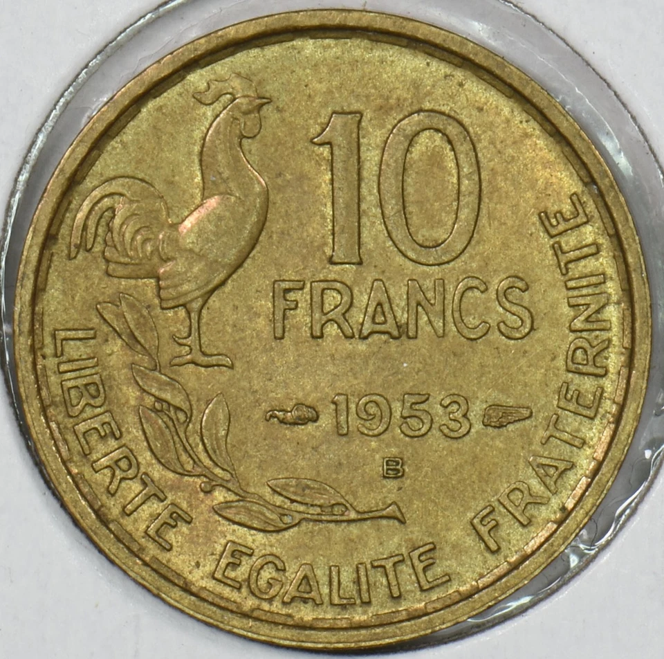 Gallo Francia 1953 B 10 Francos P190602 envío combinado Foto 2 de 2
