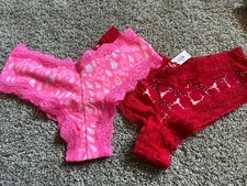 Vintage Victoria Secret Winter Print Panties Lot Of 2 Xs/S