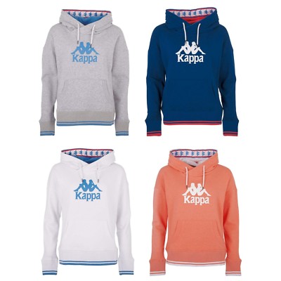 Kappa Hoodie Hoody Pullover Kapuzenpullover Damen Frauen S-XXL weiss blau grau
