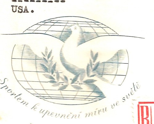 1962 Sports Figure Skating Gymnastics Discus Czech First Day Cover Sent to USA - Picture 3 of 3