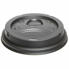 50 LIDS  Dixie To Go® D9542 Domed Hot Cup Plastic Lids, Black, Fits 12oz./16oz.