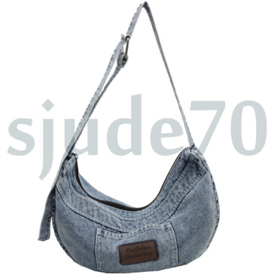 ショルダーバッグ・ポシェット COURONNE Swing Jeans Off Shoulder 24RCBSX23213KHL RCBSX23213 Women Denim Crossbody Bag Crescent Shoulder Handbags Blue