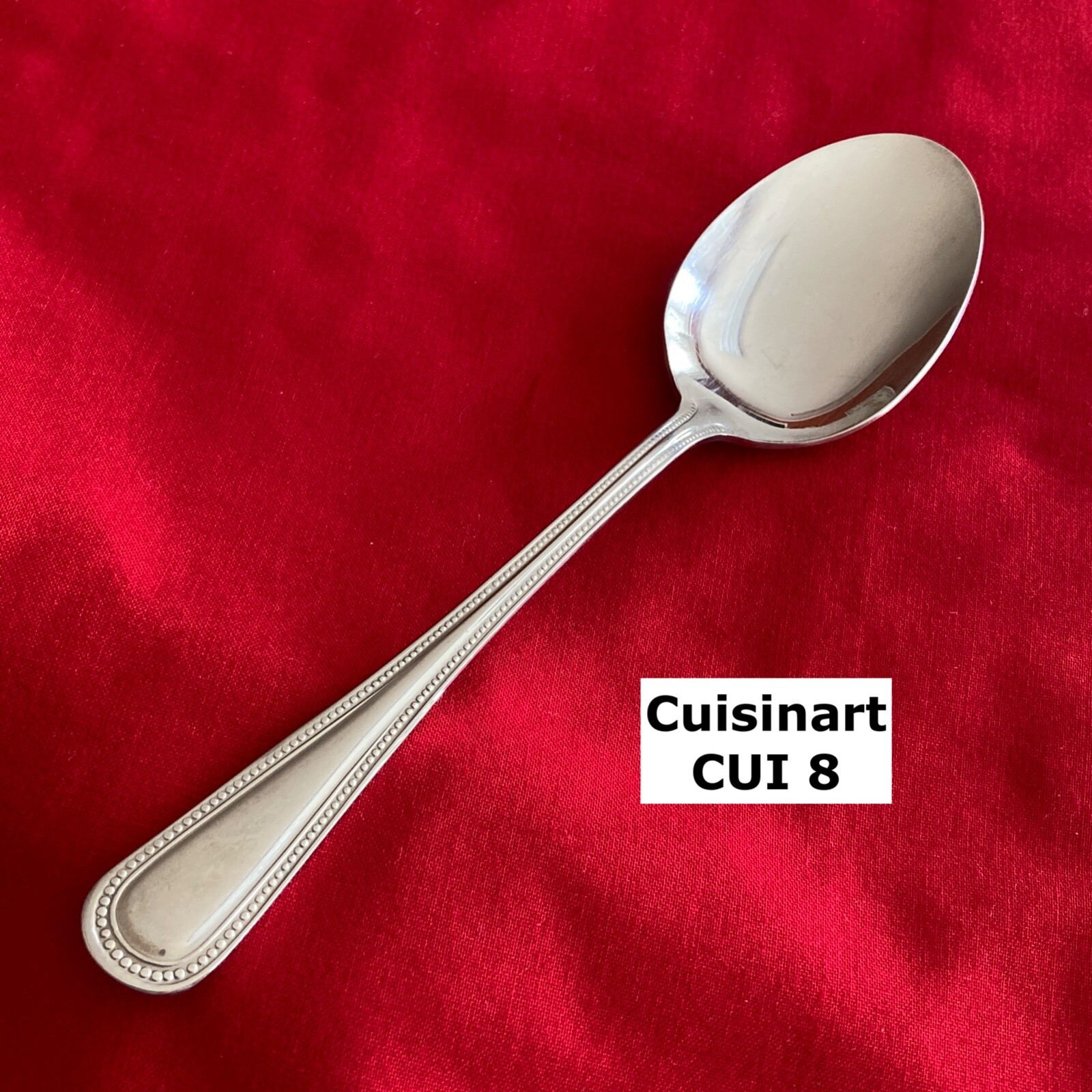 Cuisinart 8-Piece 7.25-inch Stainless Steel Soup Spoons with Beaded Edge