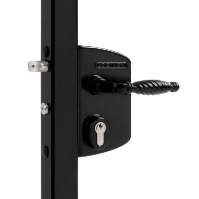 Locinox Surface Mounted Gate Lock 40-60mm Black (LAKQ4040U2L9005VSZFA)