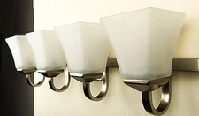 Vintage Industrial Modern Wall Lamp Contemporary 4 Lights Glass Shade Vanity E26