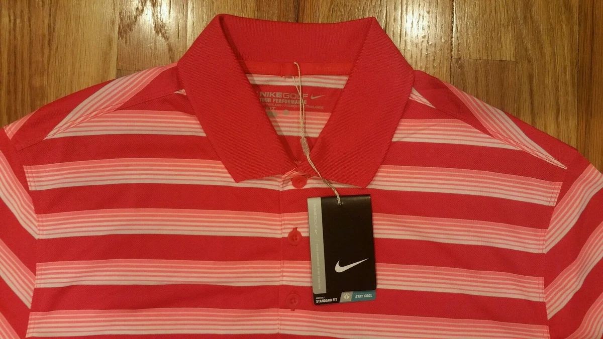 Red nike collar best sale shirt