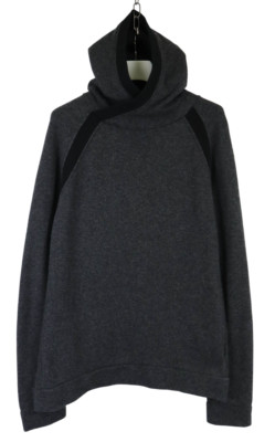 DONDUP Hoodie Men's XL Wool Blend Pullover Tensile Dark Grey