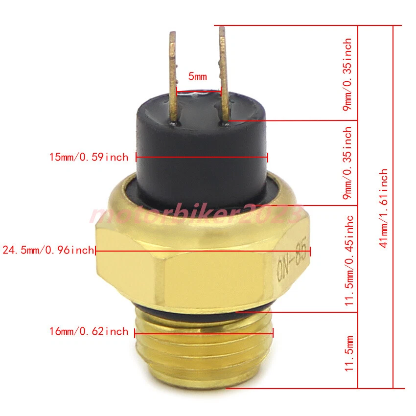 Sensor interruptor de temperatura de refrigerante para Husaberg FE250 FE350 FE501 FE450 2013 Foto 3 de 4
