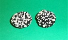 2 pair of Vintage Clip-on Beaded earrings from the 1960's Blue and Black& White — photo 5