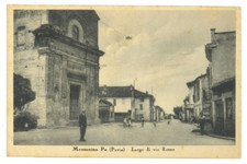 P00683 - CARTOLINA MEZZANINO PO - LARGO DI VIA ROMA CON BAMBINI - p/vg