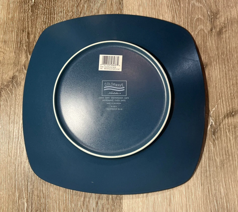 Noritake, Colorwave Blue, Medium Quad Plate 10 3/4" ~new~ - Image 3 of 4
