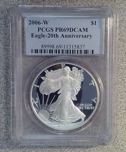 2006-W Proof American Silver Eagle PCGS PR69DCAM (837)