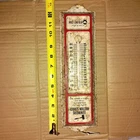 VINTAGE LENINGERS AUCTION SERVICE GARAGE THERMOMETER METAL  12” RED LIQUID