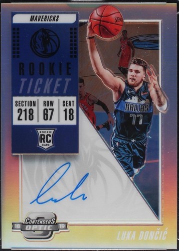 2018 CONTENDERS OPTIC SILVER PRIZM LUKA DONCIC ROOKIE #13 BGS 9.5