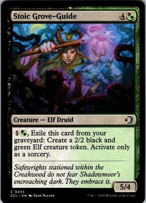 MTG Stoic Grove-Guide Regular C Lorwyn Eclipsed 243 NM