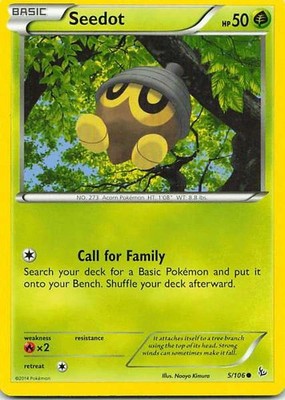 Seedot 5/106 XY-Flashfire Common NM Pokemon TCG