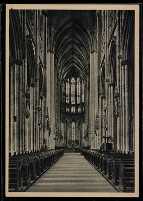 Cologne, Cathedral, Interior, Postcard 1948 