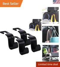 Durable ABS Car Headrest Hooks 4 Pack - Space-Saving Hanger for SUVs  Trucks