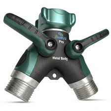 Hose Splitter 2 Way Heavy Duty Outdoor Faucet and Garden Connector - Water Sp...