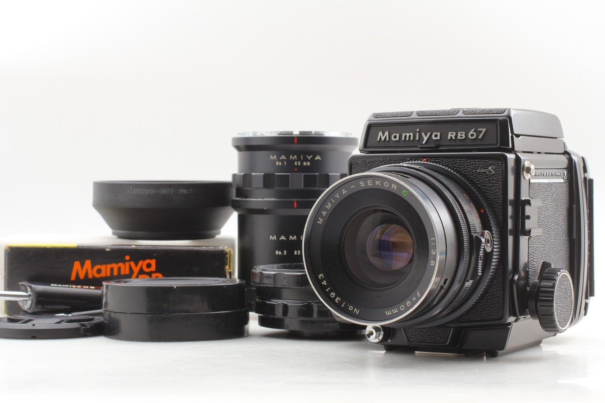 【美品】Mamiya RB67 PRO S+90mm F3.8 完動品 #n1 Mamiya RB67 Pro S Camera with 90mm f3.8 NB Lens and 120 Back