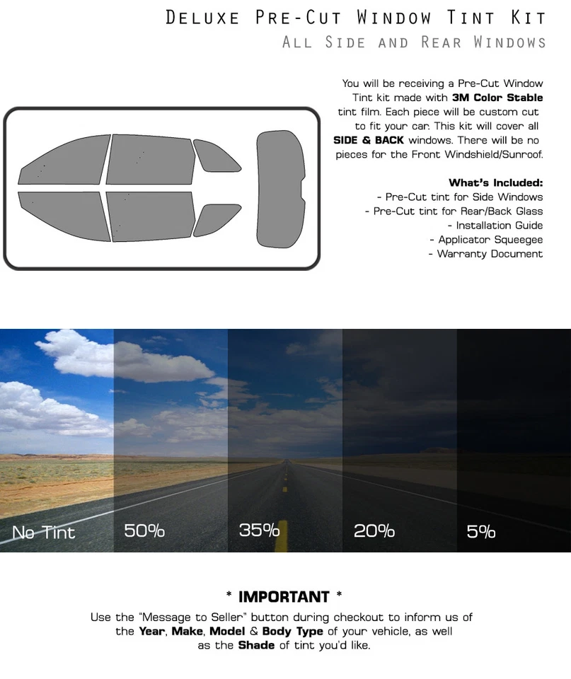 Kit de película de tinte de ventana precortada de color estable 3M para Mazda CX-70 2025-2026 Foto 3 de 4