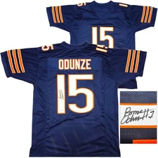 SALE! Chicago Bears Rome Odunze Autographed Signed Blue Jersey Beckett Witness