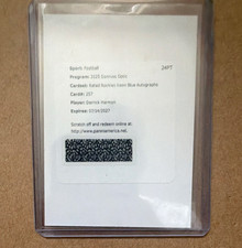 Panini 2025 Rated Rookies Neon Blue Autographs Derrick Harmon #257